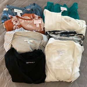Lot of 8 size XS-S maternity tops